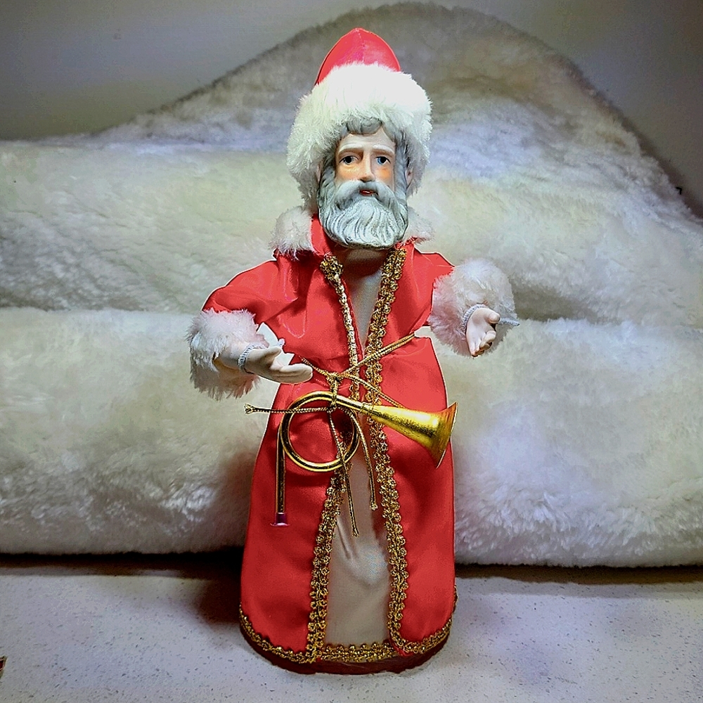 Vintage Tree top Light up Santa